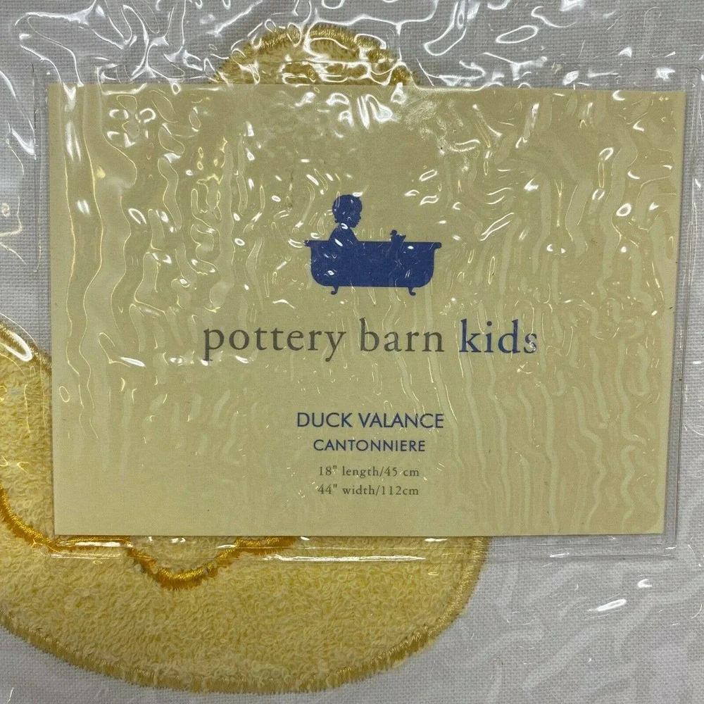 New Pottery Barn Duck Valance TWO SETS Pole Pocket‎ Construction